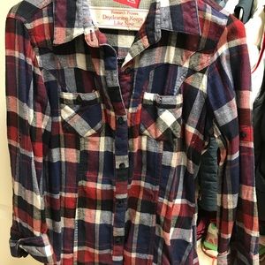 Red and blue flannel shirt